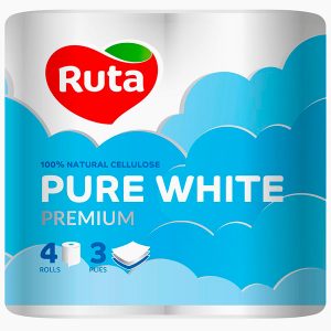 Бумага туалетная Ruta Pure White белая