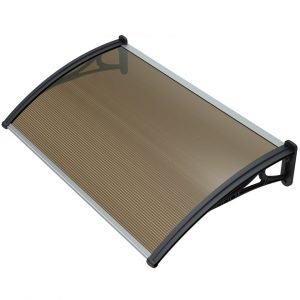 Козырек из поликарбоната с пластиковой рамой 5