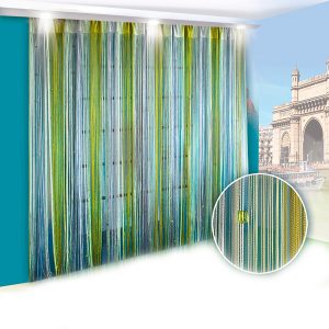 Нитяная штора БОМБЕЙ многоцветная кисея с хрусталиками (Т-06 Н3-3