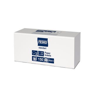 Полотенца бумажные FESKO белые 2-х слойные