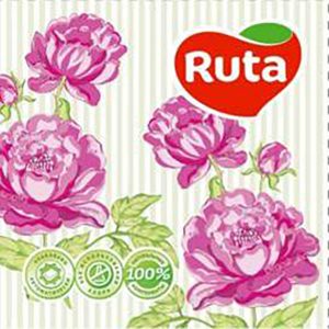 Салфетки бумажные Ruta Флора 33х33 цветные