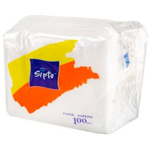 Салфетки бумажные Sipto белые 100 шт