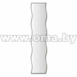 Зеркало фигурное со шлифованным крраем  8с-А/047 1500х340 мм