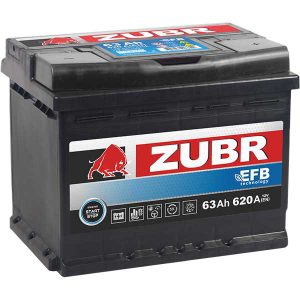 Аккумулятор ЗУБР EFB 63Ah R+ 620А