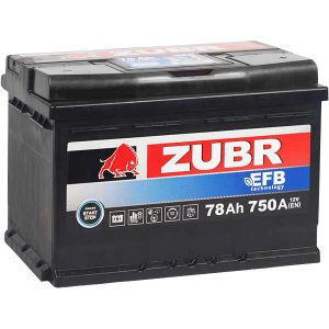 Аккумулятор ЗУБР EFB 78Ah R+ 750А