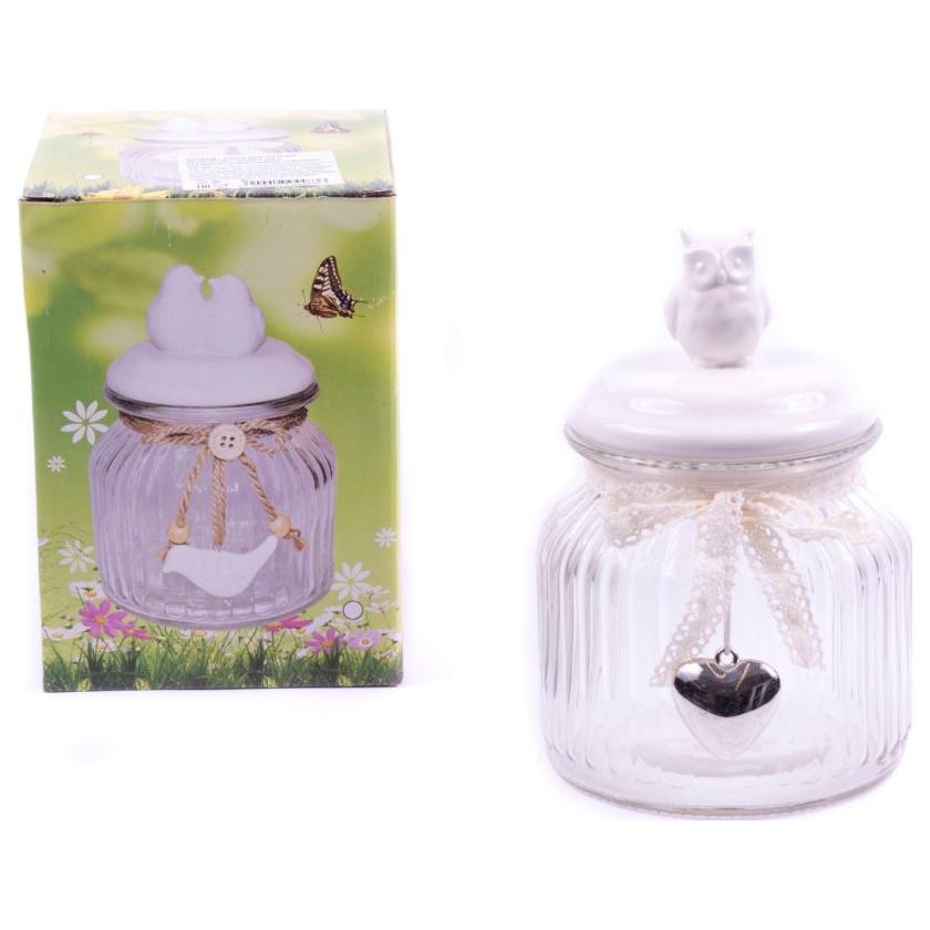 БАНКА ДЛЯ СЫПУЧИХ ПРОДУКТОВ стеклянная Совушка 700 мл БАНКА ДЛЯ СЫПУЧИХ ПРОДУКТОВ стеклянная Совушка 700 мл