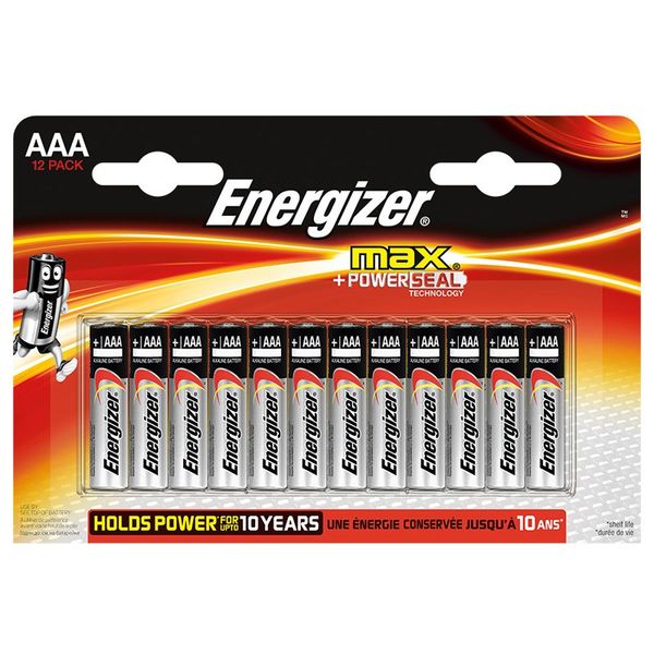 Батарейки ENERGIZER MAX E92/AAA 12шт E300103703