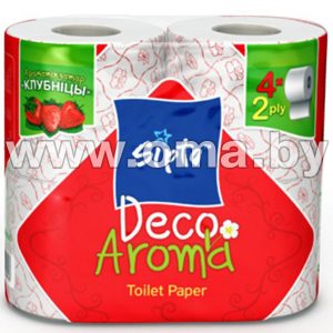 Бумага туалетная «Sipto Deco Aroma» клубника