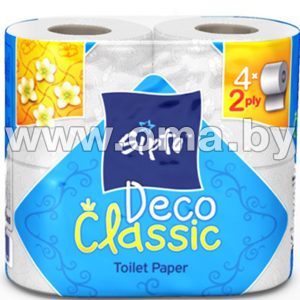 Бумага туалетная «Sipto Deco Classic» 4шт