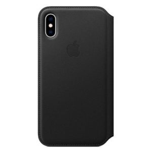 Чехол Apple Leather Folio для iPhone XS (черный) MRWW2ZM/A