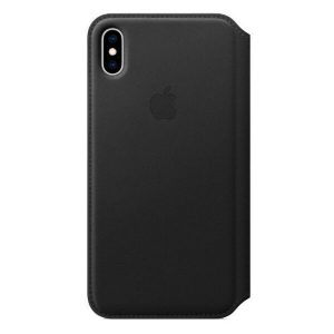 Чехол Apple Leather Folio для iPhone XS Max (черный) MRX22ZM/A