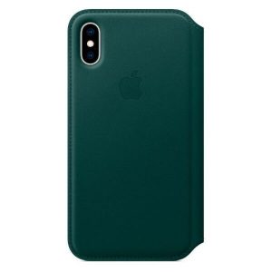 Чехол Apple Leather Folio для iPhone XS (зеленый) MRWY2ZM/A