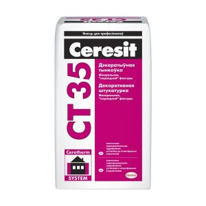 Декоративная штукатурка Ceresit СТ 35 2.5 мм белая 25 кг