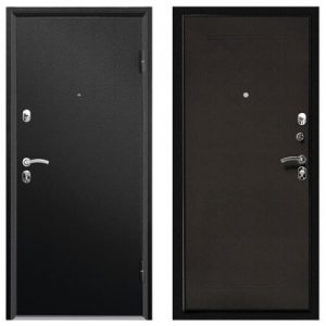 Дверь металлическая входная Форте СИМПЛ черный муар 2066*880 L