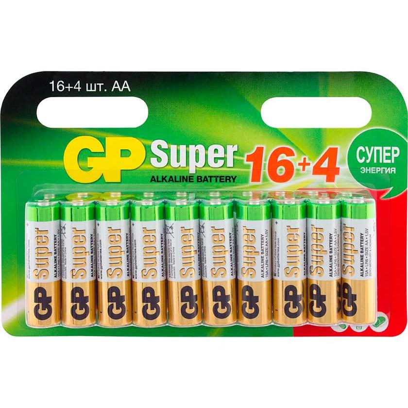 Эл.питания LR6/AA (уп-ка 16шт+4шт) 15 16/4-2CR20 GP Эл.питания LR6/AA (уп-ка 16шт+4шт) 15 16/4-2CR20 GP