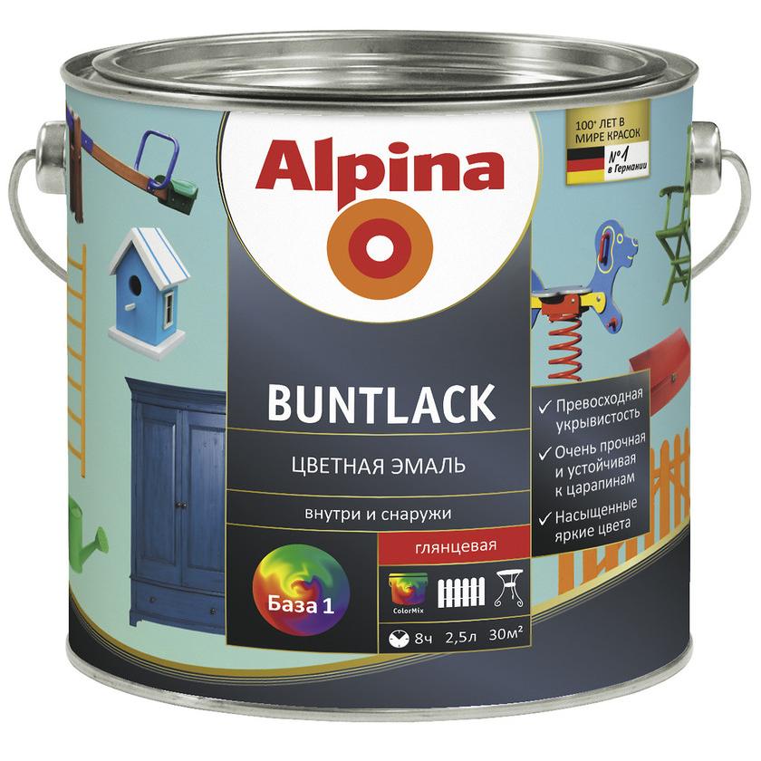 Эмаль Alpina Buntlack глянцевая база 3 0.638л Эмаль Alpina Buntlack глянцевая база 3 0.638л