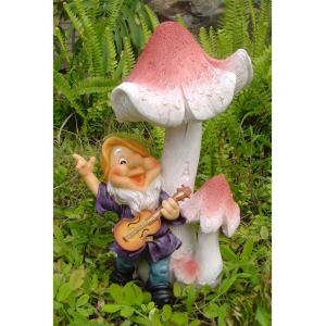 Фигура садовая Гном с грибами NF201030-1