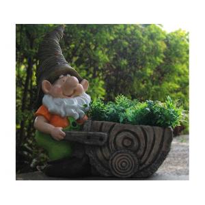 Фигура садовая Гном с тележкой NFY16018B