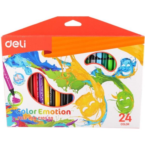 Фломастеры DELI Color Emotion (C10120) 24 цвета