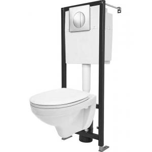 Инсталляция с подвесным унитазом Cersanit S-SET-DEL/Black/TPL/Cg-w