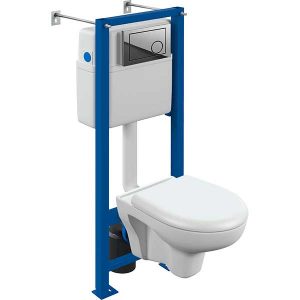 Инсталляция VECTOR с подвесным унитазом NATURE CO DPL EO кнопка GEOMETRY Cersanit арт. S-SET-NATC/Vec/DL/Cg-w