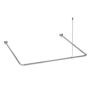 Карниз алюминиевый универсальный хром с потолочным креплением арт. 390KUALH