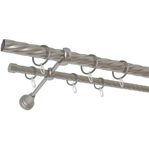 Карниз металлический DECORULE ПАРИЖ DR_К_П-200_25/2P/6 хром матовый