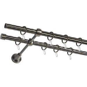 Карниз металлический DECORULE РИМ DR_К_Р-200_16/2P/6 хром матовый