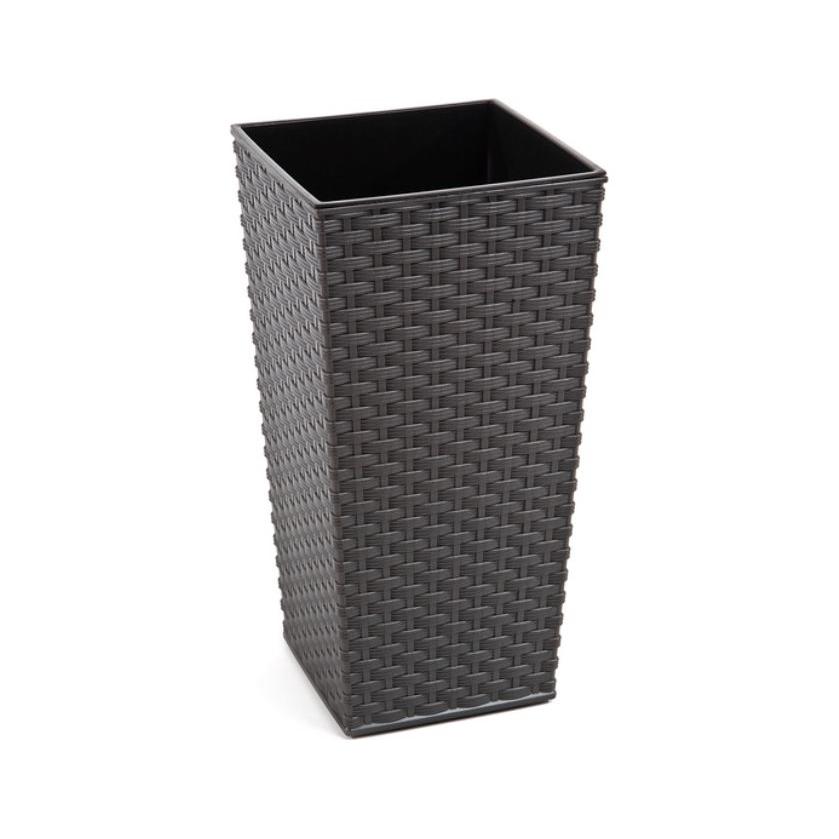 Кашпо пластиковое Lamela Finezja rattan LA575-50 40*40*75 см Кашпо пластиковое Lamela Finezja rattan LA575-50 40*40*75 см