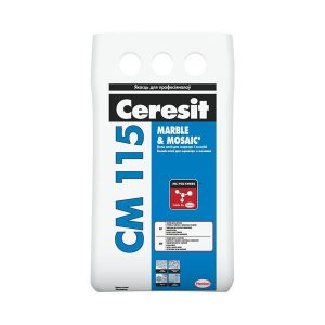 Клей для светлого мрамора и мозаики Ceresit CM 115 5 кг