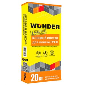 Клей для плитки WUNDER грес 20 кг