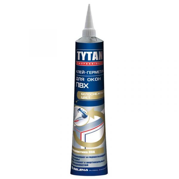 Клей-герметик для окон ПВХ Tytan Professional белый 200 грамм