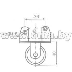 Колесо мебельное резиновое с защелкой m11 sdh bp601 vagner