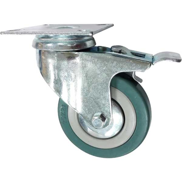 Колесо мебельное с площадкой и тормозом d75 мм PL ST 34075B VAGNER Колесо мебельное с площадкой и тормозом d75 мм PL ST 34075B VAGNER