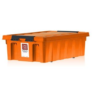 Контейнер на роликах универсальный с крышкой ROX BOX  35 л оранжевый