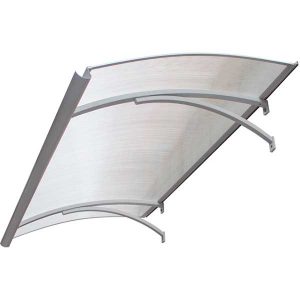 Козырек из поликарбоната с алюминиевой рамой 3