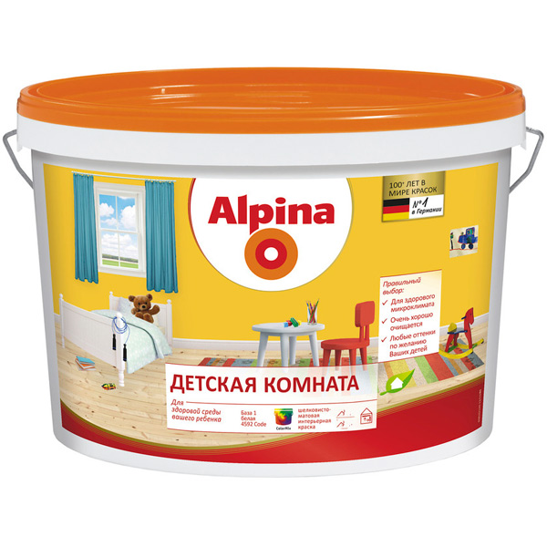 Краска Alpina Детская комната База 3 2.35л Краска Alpina Детская комната База 3 2.35л