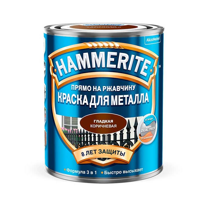 Краска Hammerite гладкая Коричневая 0 Краска Hammerite гладкая Коричневая 0
