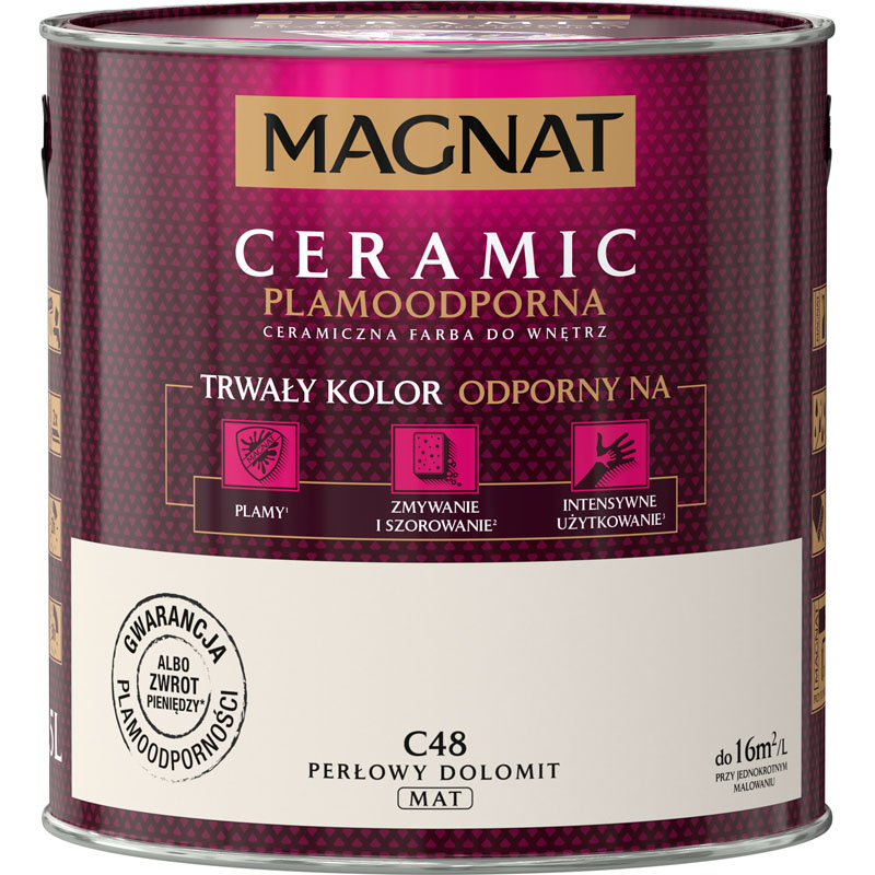 Краска интерьерная Magnat Ceramic жемчужный доломит C48 2 Краска интерьерная Magnat Ceramic жемчужный доломит C48 2