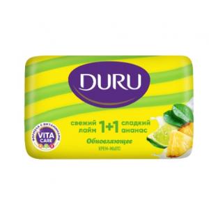 Крем-мыло DURU 1+1 Свежий лайм и сладкий ананас 80 г
