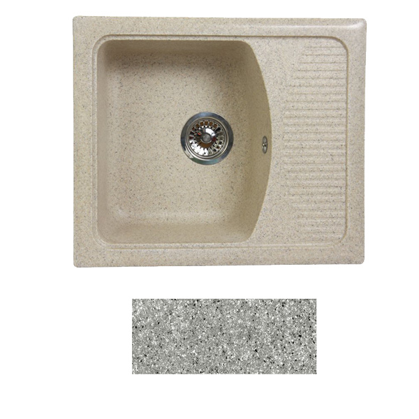 Кухонная мойка Fosto КМ 58-50 искристый серый Кухонная мойка Fosto КМ 58-50 искристый серый