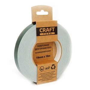 Лента двухсторонняя универсальная 19мм х 10м (на вспененной основе)