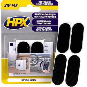Лента самоклеющаяся  для крепления аксессуаров ZIP FIX 25мм*50мм 4шт черная