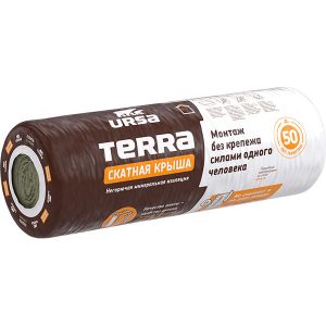 Мат теплоизоляционный URSA TERRA 35 QN Скатная крыша 150х1200х3900 мм