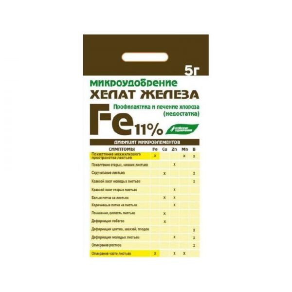 Микроудобрение Хелат Железа 11% (Хелатэм ДТПА Fe)