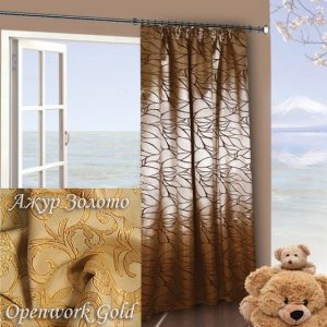 Моноштора ТОКИО Жаккард Матлассе-лайт золото