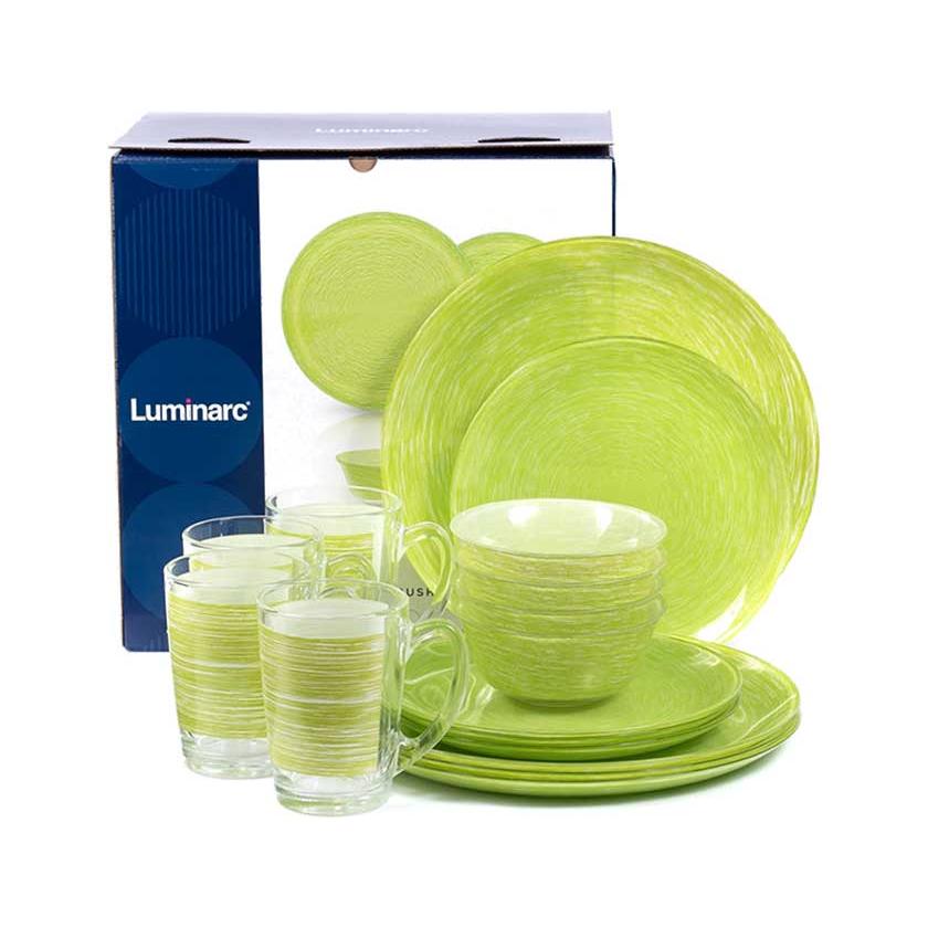 Н-р ПОСУДЫ стеклянной Brush Mania green 16 пр. арт. P3700 Н-р ПОСУДЫ стеклянной Brush Mania green 16 пр. арт. P3700