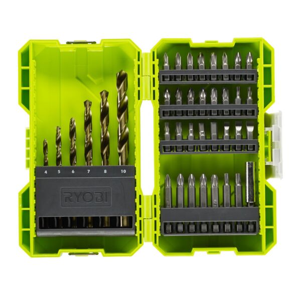 Набор сверл и бит RYOBI RAK38SDD (5132003303) 38 предметов Набор сверл и бит RYOBI RAK38SDD (5132003303) 38 предметов
