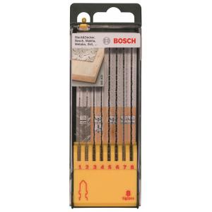 Пилка BOSCH к эл.лобзику (набор из 8шт в пл.кор.) 2607019458