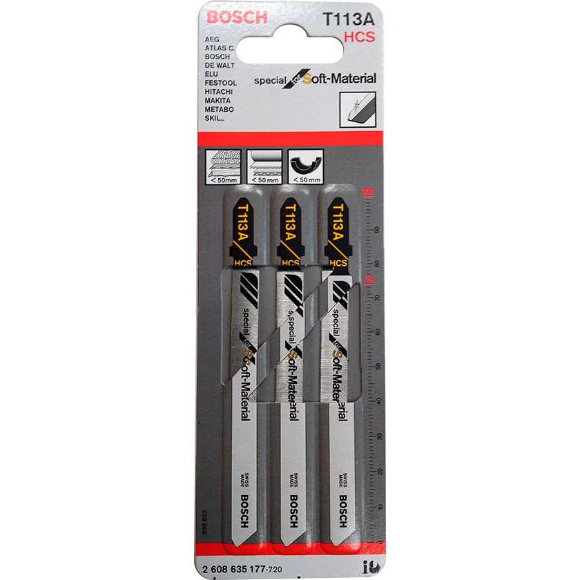 Пилка BOSCH T113А к эл.лобзику (100мм Пилка BOSCH T113А к эл.лобзику (100мм